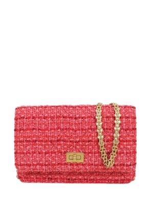 CHANEL Pre-Owned 2019 Quilted Tweed Reissue 2.55 Wallet On Chain crossbody bag - Red
