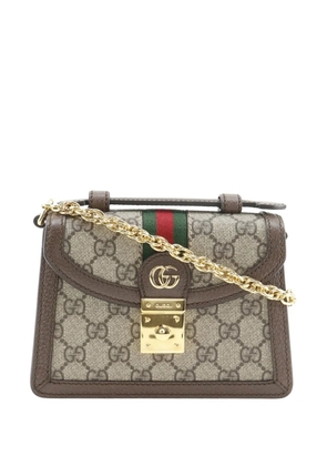 Gucci Pre-Owned 2016-2026 Small GG Supreme Web Ophidia Top Handle Bag satchel - Neutrals