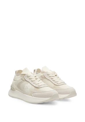 BOSS mesh-panelled lace-up sneakers - White