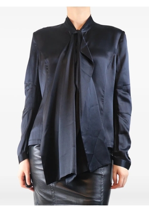 John Rocha pussy-bow silk blouse - Blue