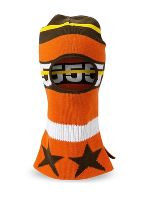 SP5DER logo-intarsia balaclava - Orange