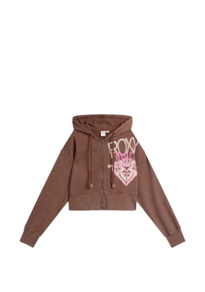 Juicy Couture x Roxy logo-print hoodie - Brown