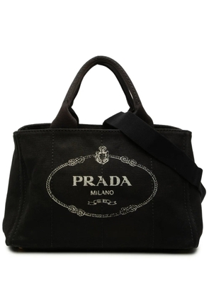 Prada Pre-Owned 2013-2026 Canvas Canapa Logo satchel - Black