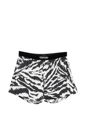 TOM FORD zebra-print boxer - White