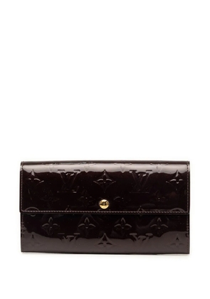 Louis Vuitton Pre-Owned 2013 Monogram Vernis Sarah Wallet long wallets - Purple
