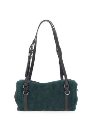 GIANNI CHIARINI Terry ribbed-suede shoulder bag - Green