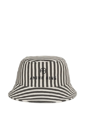 ANINE BING Nicks bucket hat - white and black stripe