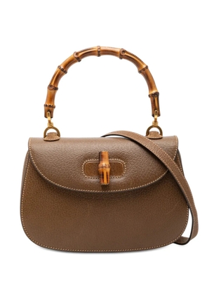 Gucci Pre-Owned 20th Century Small Grained Calfskin Bamboo Night satchel - Brown