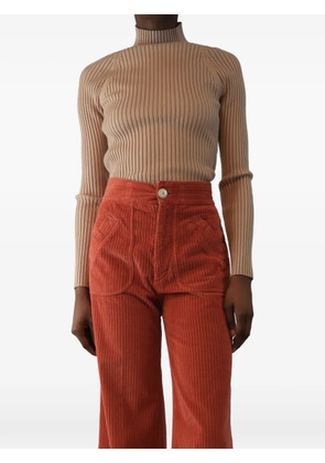 alice + olivia ribbed-knit top - Neutrals