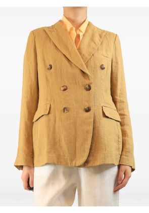 Kiltie double-breasted blazer - Brown