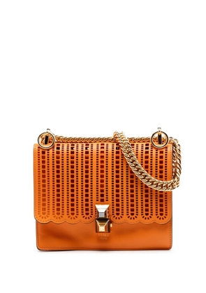 Fendi Pre-Owned 2010-2026 Small Vitello Grace Openwork Kan I crossbody bag - Orange