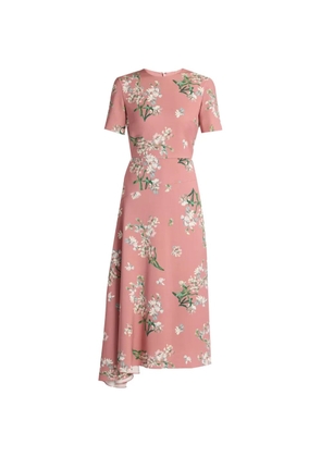 ERDEM floral-print draped dress - Pink
