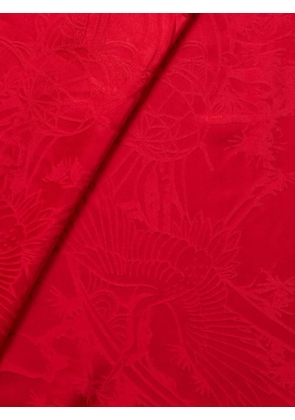 Shanghai Tang Crane and Pine scarf - Red