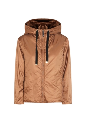 Max Mara The Cube hooded zip-up coat - Brown