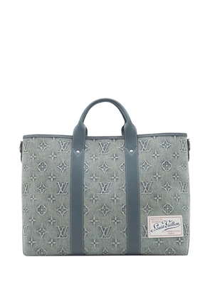 Louis Vuitton Pre-Owned 2021-2026 Monogram Washed Denim Weekend Tote travel bag - Blue