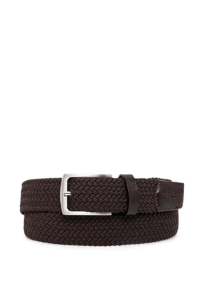 Aeronautica Militare elastic braided belt - Brown