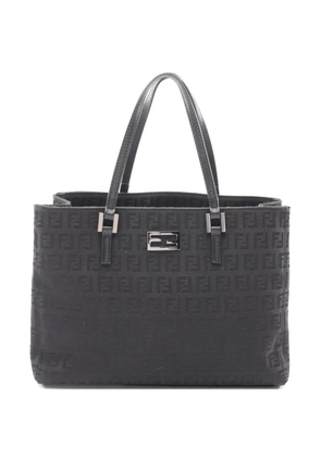 Fendi Pre-Owned 2000s Zucchino logo-plaque tote bag - Black