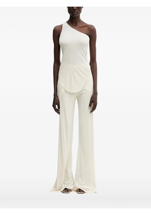 Rick Owens Lilies one-shoulder curved-hem T-shirt - Neutrals