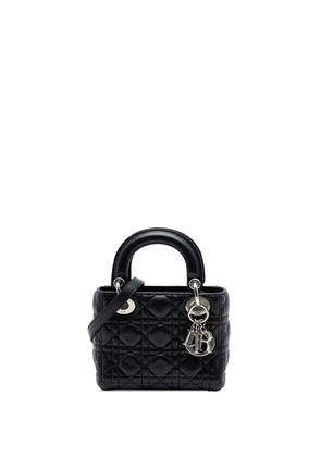 Christian Dior Pre-Owned 2014 Mini Lambskin Cannage Lady Dior satchel - Black