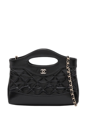 CHANEL Pre-Owned 2021-2026 Nano Quilted Glazed Calfskin 31 Shopping Bag satchel - Black