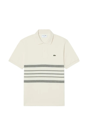 Lacoste striped short-sleeve polo shirt - Neutrals
