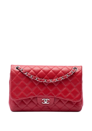 CHANEL Pre-Owned 2014 Jumbo Classic Caviar Double Flap shoulder bag - Red