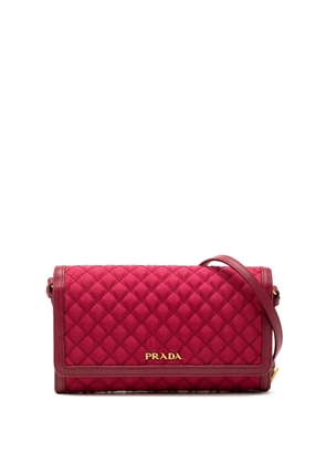 Prada Pre-Owned 2010-2026 Tessuto Impuntu Wallet on Strap crossbody bag - Pink