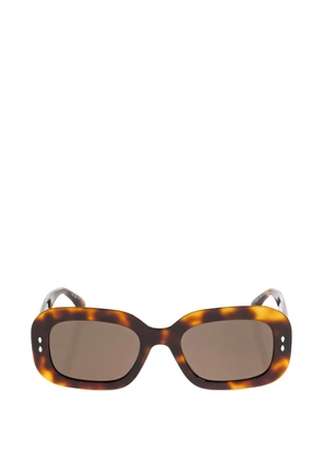 ISABEL MARANT tortoiseshell-effect rectangle-frame sunglasses - Brown