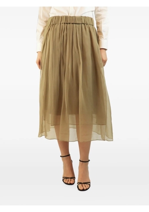 Brunello Cucinelli Vintage layered midi skirt - Neutrals
