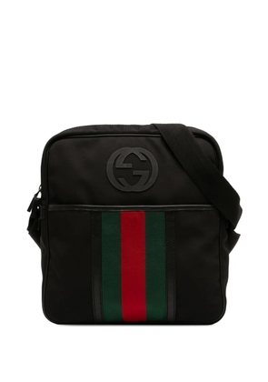Gucci Pre-Owned 2016-2026 Nylon Interlocking G Web crossbody bag - Black