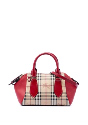 Burberry Pre-Owned 2000-2017 Small Haymarket Check Coated Canvas Blaze satchel - Neutrals