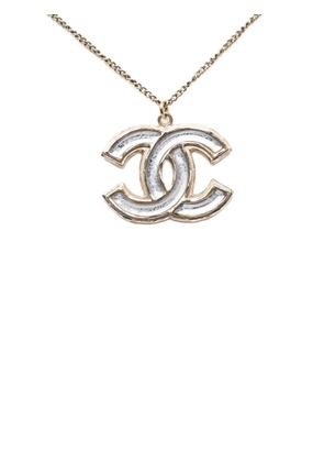 CHANEL Pre-Owned 2012 CC Gold Plated Resin Pendant Necklace costume necklace