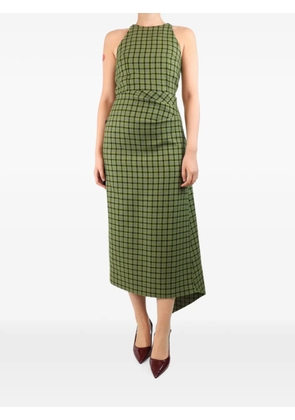 Emilia Wickstead sleeveless check midi dress - Green