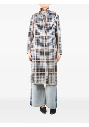 Bruno Manetti houndstooth-pattern coat - Neutrals