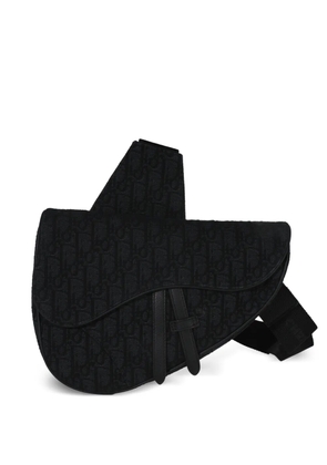 Christian Dior Pre-Owned 2013 Oblique Saddle shoulder bag - Black