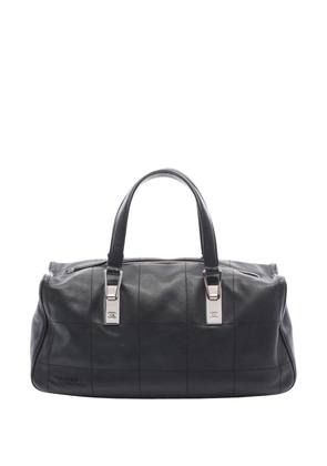 CHANEL Pre-Owned 2002-2003 Lambskin Chocolate Bar boston bag - Black