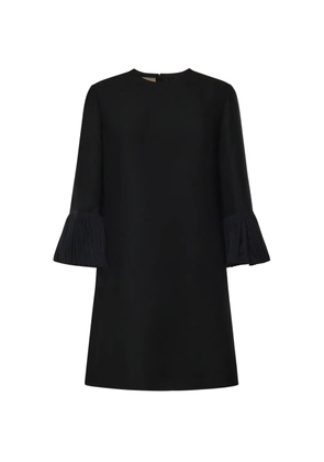 Valentino Garavani pleated-cuff shift mini dress - Black