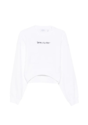 Off-White Arrows-motif cropped sweater - Grey