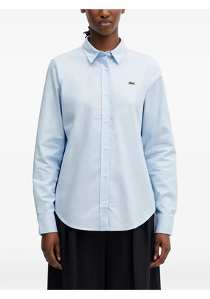 Lacoste logo-patch button-down shirt - Blue