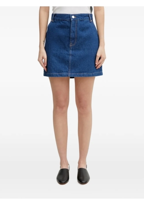 Maison Kitsuné logo-patch mini skirt - Blue