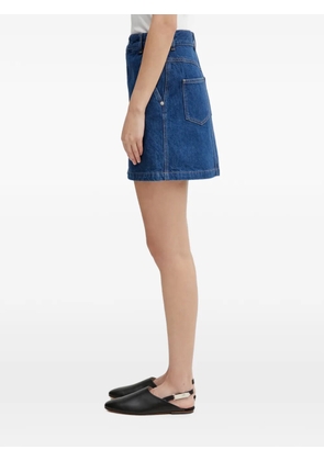 Maison Kitsuné logo-patch mini skirt - Blue