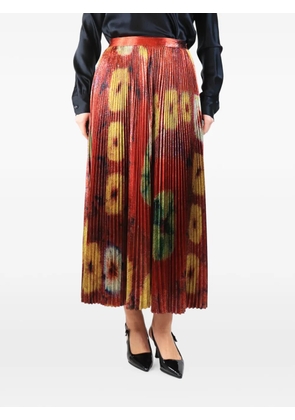 Ulla Johnson pleated midi skirt - Red