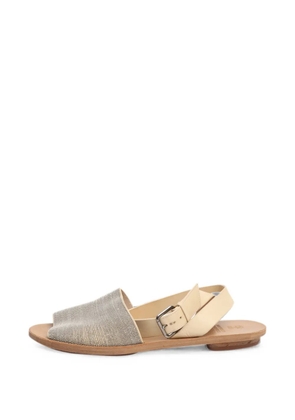 Brunello Cucinelli Vintage diamante buckle-fastening sandals - Neutrals