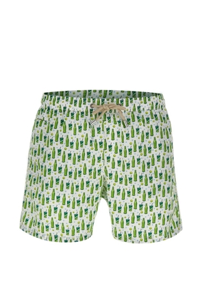 MC2 Saint Barth Lighting graphic-print swim shorts - White