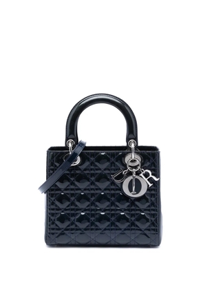 Christian Dior Pre-Owned 2010 Medium Patent Cannage Lady Dior satchel - Blue