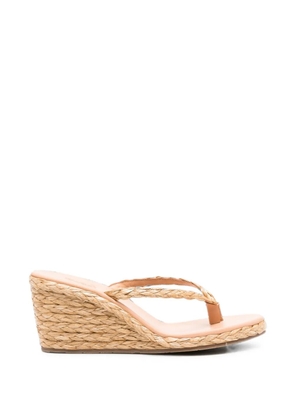 Ancient Greek Sandals Etheria braided wedge sandals - Neutrals