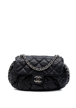 CHANEL Pre-Owned 2011 CC Quilted Lambskin Chain Around Flap crossbody bag - Black