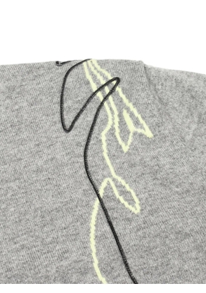 Hermès Pre-Owned 2010s embroidered cashmere sweater - Grey