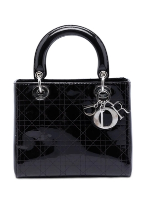 Christian Dior Pre-Owned 2008 Medium Patent Cannage Stitched Lady Dior satchel - Purple