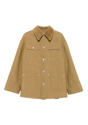 Nanushka faux-fur collar utility jacket - Neutrals